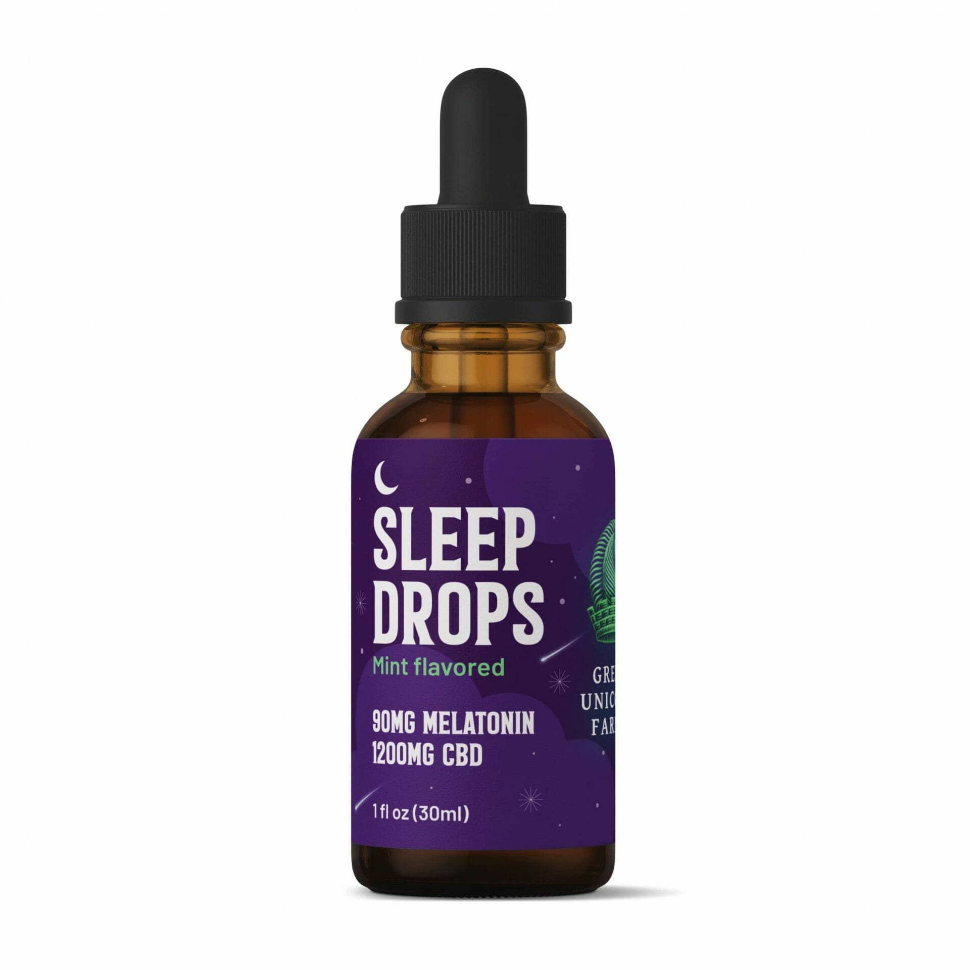 Green Unicorn Farms CBD + Melatonin Sleep Drops 1200mg Mint