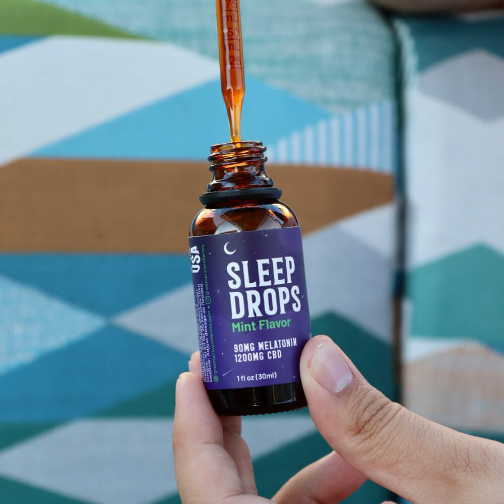 Green Unicorn Farms CBD + Melatonin Sleep Drops 1200mg Mint - Image 2